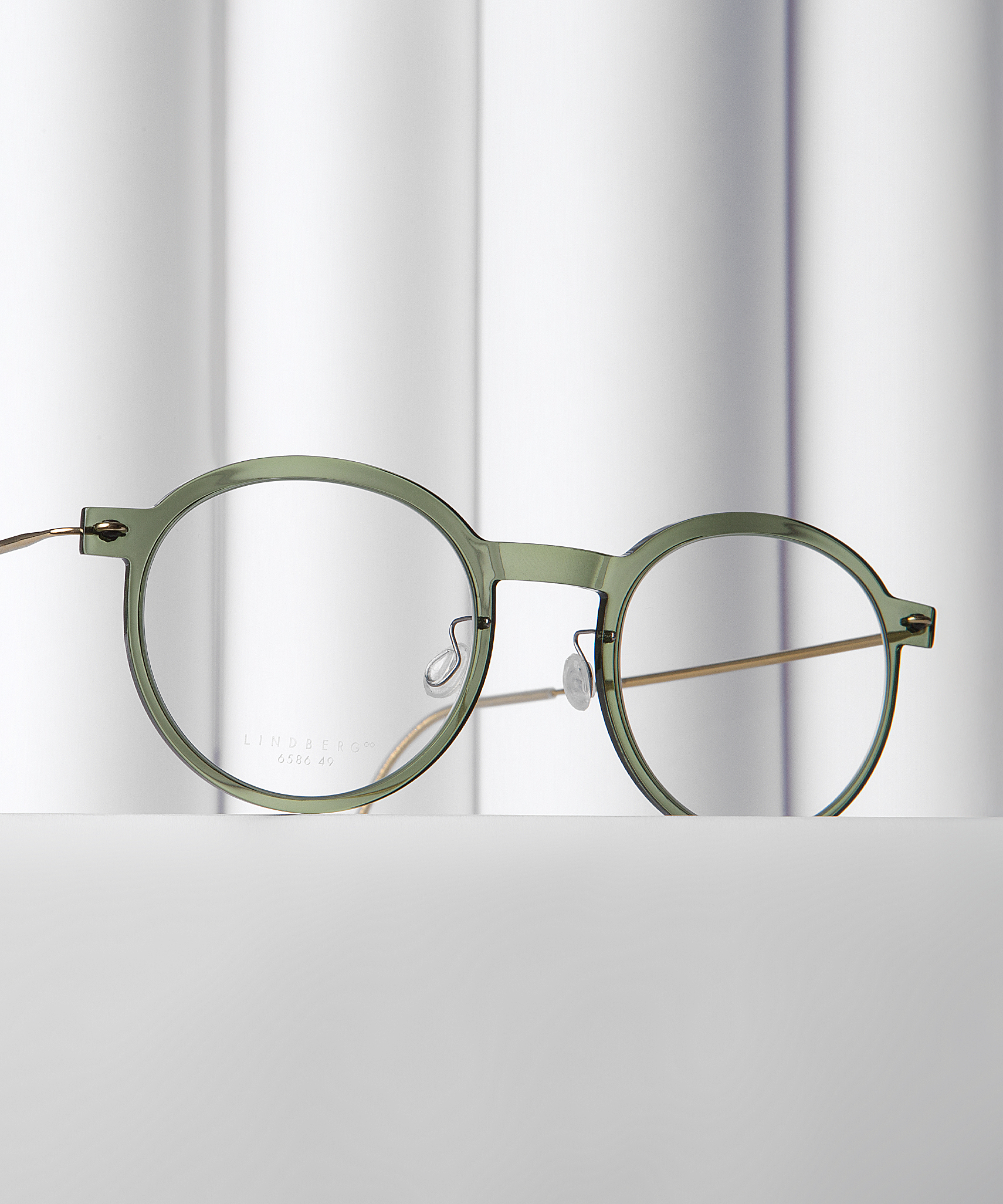 Glasses Lindberg Cameron 46 Air Titan Rim Round Frame Bronze